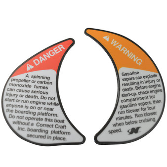 DECAL, WARNING GAS VAPOR/DANGER SPINNING PROP