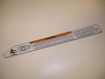 DECAL,WARNING PASSENGER COMPARTMENT SEATING (2017 GS20)