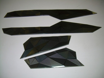 DECAL WINDSHIELD END CAP CHROMAX 2PC SET P-SERIES