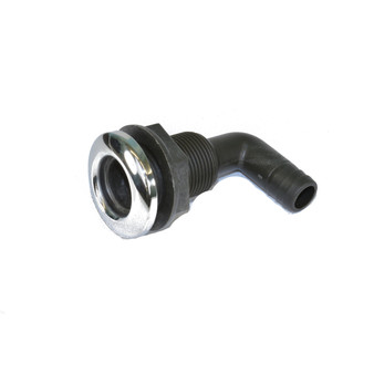 Fitting THRU-HULL 3/4 90 DEG Stainless steel Bezel