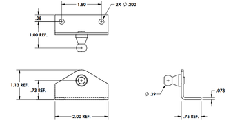 Gas Spring Bracket - 90 Degree