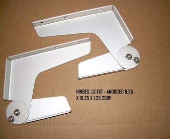 HINGE ANODIZED ALUM (PR.) 200 OPEN BOW W/ LOVE SEAT EXTENSION