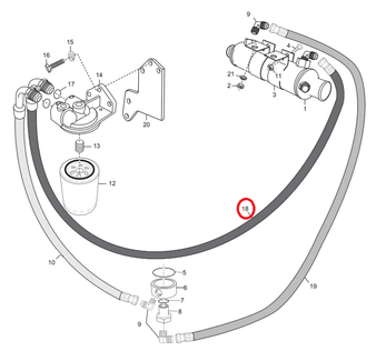 HOSE, OIL (59.75") for Some 6.0L engines (V-drive)
