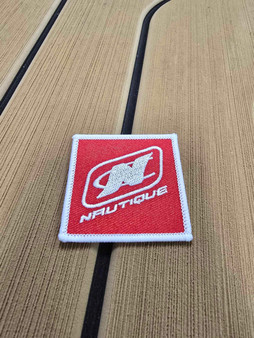 Nautique Iron On Patch- Red/White