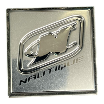 NAUTIQUE SQUARE BADGE DECAL- COOLER/TOWER BADGE- CHROME CHROMAX