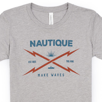 NAUTIQUE YOUTH MAKE WAVES SS TRIBLEND TEE-ATHLETIC GREY
