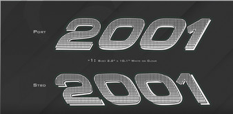 Small 2001 Decal set