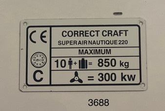 TAG CE FOR NAUTIQUE 220  2006-
