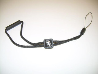 WRIST LANYARD BLACK BREAKAWAY W/DOMED LOGO