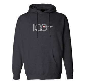 100th Anniversary Hooded Sweatshirt w/Printed Logo - Charcoal Heather
