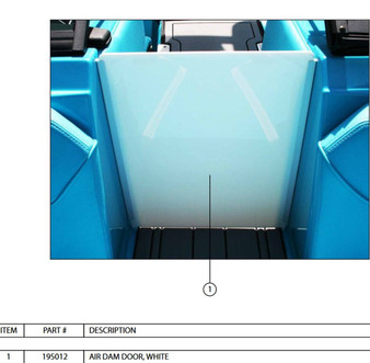 AIR DAM DOOR- WHITE, 2019+ NAUTIQUE 200