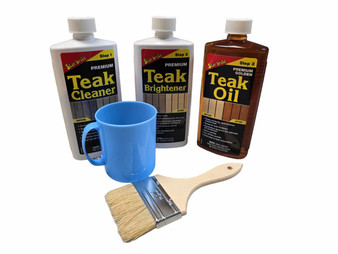 3 STEP TEAK KIT WITH CUP AND BRUSH