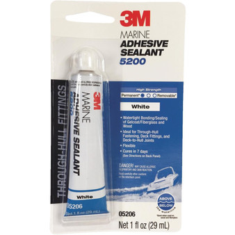 3M Marine Adhesive Sealant 5200- White- 1oz