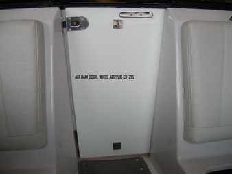 AIR DAM DOOR, WHITE ACRYLIC,  SV216