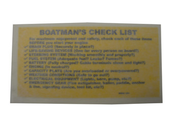 Boatman's Checklist Decal