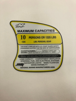 DECAL BIA TAG FOR SPORT NAUTIQUE 216 2003-