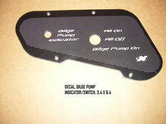 DECAL, BILGE PUMP INDICATOR/SWITCH, 3.4 X 6.4