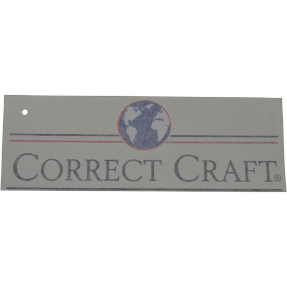 Decal  Correct Craft, w/ world logo For Transom