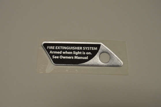 DECAL, FIRE EXTINGUISHER SYSTEM FOR 210/236