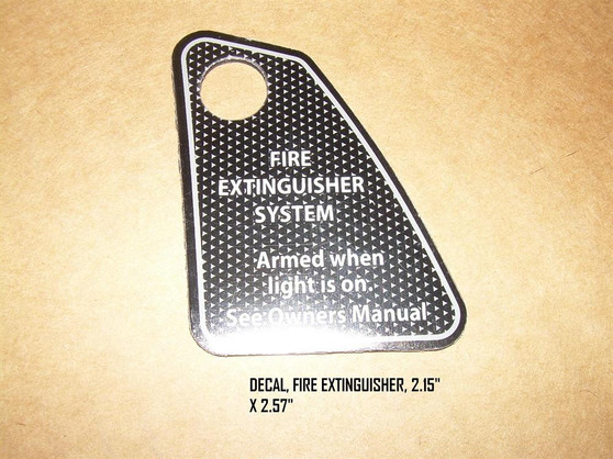 DECAL FIRE EXTINGUISHER 2.15" X 2.57"
