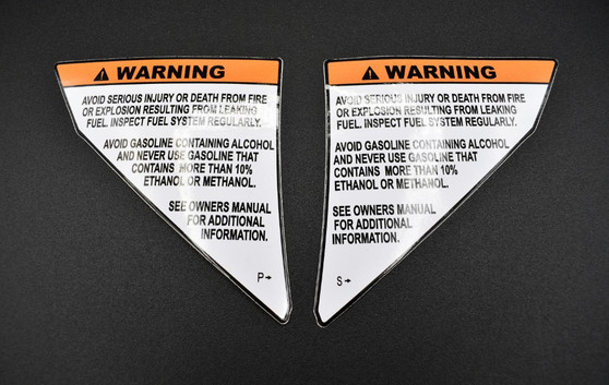 DECAL LEAKING FUEL LABEL S-SERIES