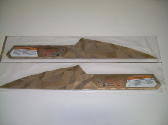 DECAL INBOARD TOWER CHROMAX W/TOWER UNLOCK & WARNING LABEL GOLD