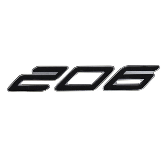 decal, model ID "206",  black/chrome  2004-