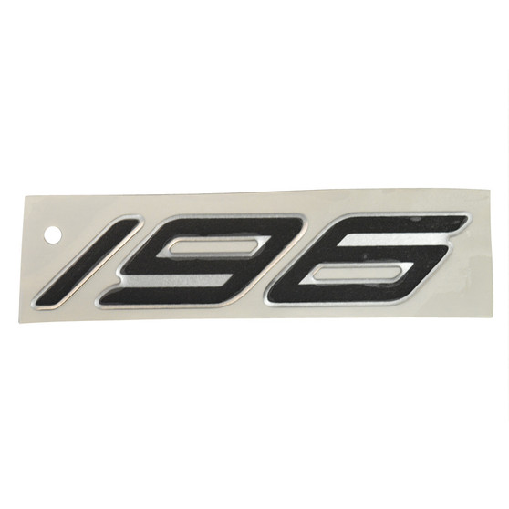decal, model ID "196",  black/chrome  2004-