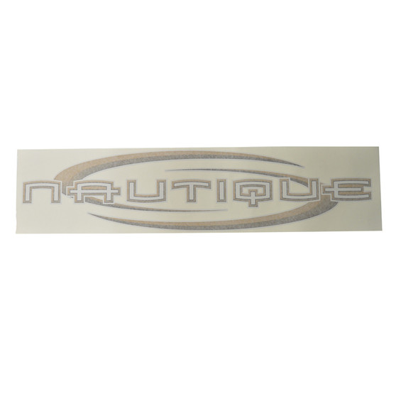 DECAL, NAUTIQUE,  GOLD COLOR,  SIDE OF HULL ON SKI/SNOB/SPORT/SSP 2002-03