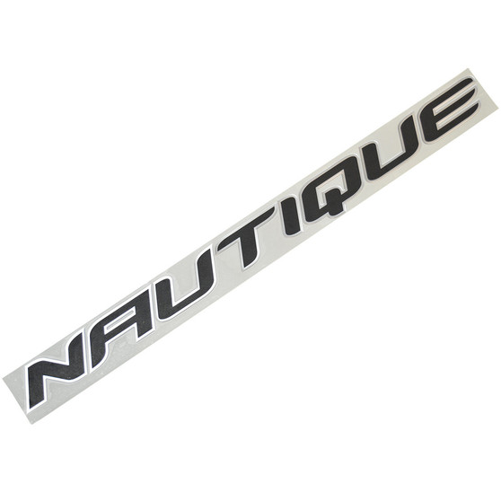 DECAL, NAUTIQUE DOMED BLACK 47.12" x 4.06"