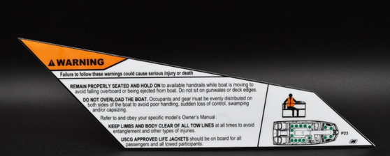 DECAL PASSENGER COMPARTMENT WARNING P23