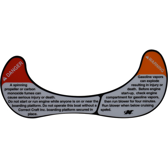 DECAL (Plastic plate) WARNING REMOTE PANEL 2004-05