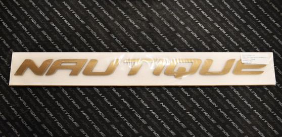 DECAL SMALL NAUTIQUE GOLD CHROMAX 22" X 1.4"