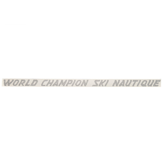 Decal, transom, replacement for 1990 "World Champion Ski Nautique"
