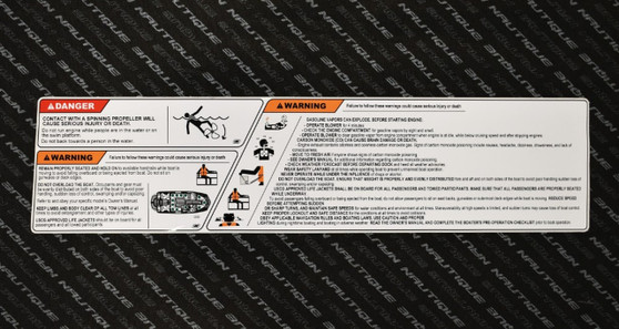 DECAL TRIPLE WARNING LABEL GS20