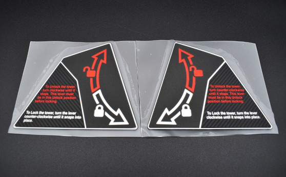 DECAL WARNING LABEL DB TOWER LOCK/UNLOCK