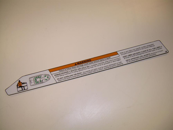 DECAL,WARNING PASSENGER COMPARTMENT SEATING (2017 GS20)