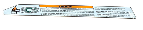 DECAL, WARNING PASSENGER POSITION 1.58 X 17.26