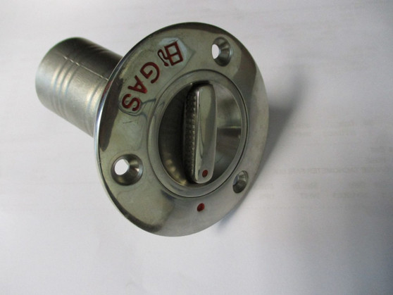 DECK FILL ANGLED NECK STAINLESS STEEL W/ SCREW CAP