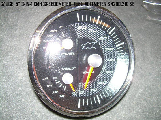 GAUGE, 5" 3-IN-1 KILOMETERS/HOUR SN200, 210 SE