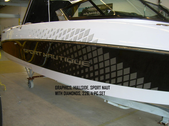 GRAPHICS HULLSIDE SPORT NAUT WITH DIAMONDS 226 4 PC SET