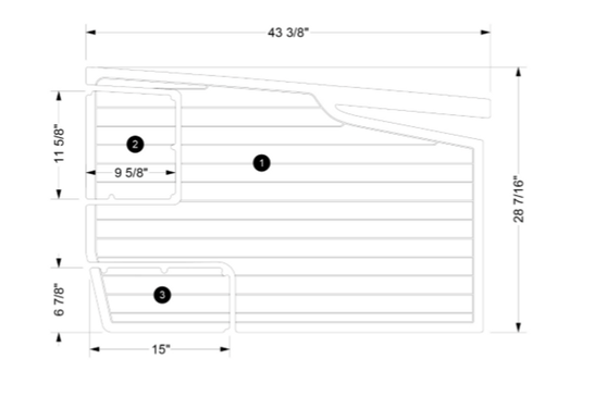 GS24 Love Seat Stringer Kit SeaDek 2018-2022