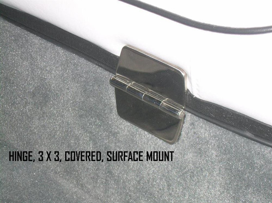 HINGE, SURFACE MOUNT COVERED, 3" X 3"