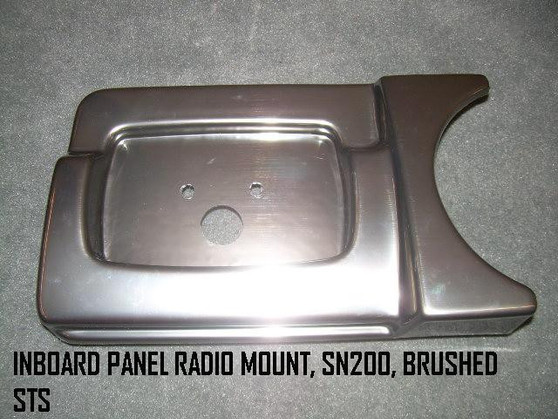 INBOARD PANEL RADIO MOUNT, SN200, BRUSHED STS