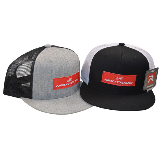 Nautique Flat Bill Woven Label Mesh Snapback