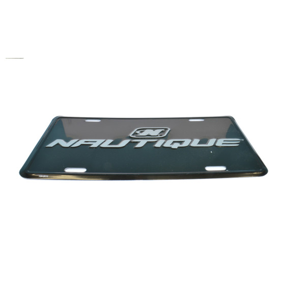 Nautique License Plate - Black / Silver