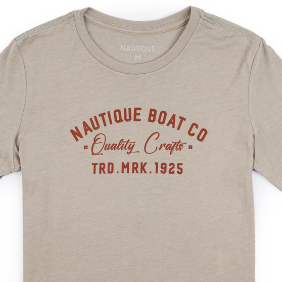 NAUTIQUE WOMENS TRADE STANDARD SS TEE-HEATHER STONE