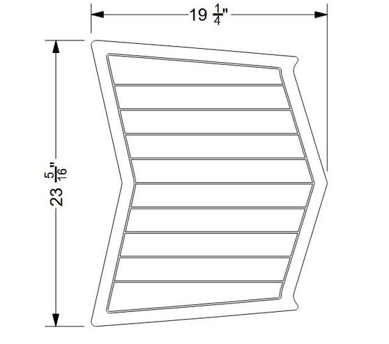 NON-SKID, BOW FILLER BOARD, P23 2020-2023