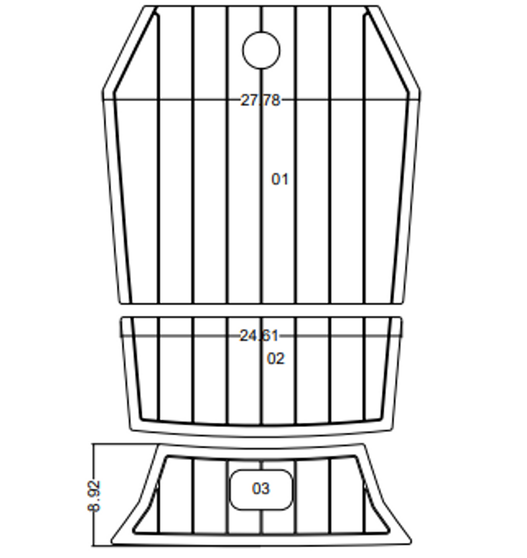 NON-SKID, ENGINE HATCH  ZZ8 W/PYLON GS22/GS24