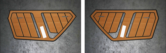 NON-SKID FAUX TEAK PORT/STARBOARD SIDE REAR HATCH HINGE G23/G25 (2013-14)